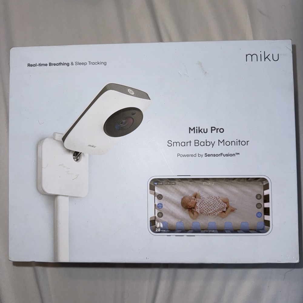 New Unopened Miku Pro Smart Baby Monitor Camera & Wall Mount Real Time Breathing
